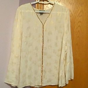 NWOT Liz Claiborne Career Embellished Blouse (L)